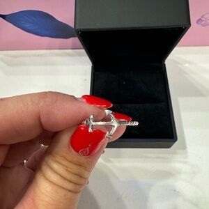 Sterling silver anchor ring